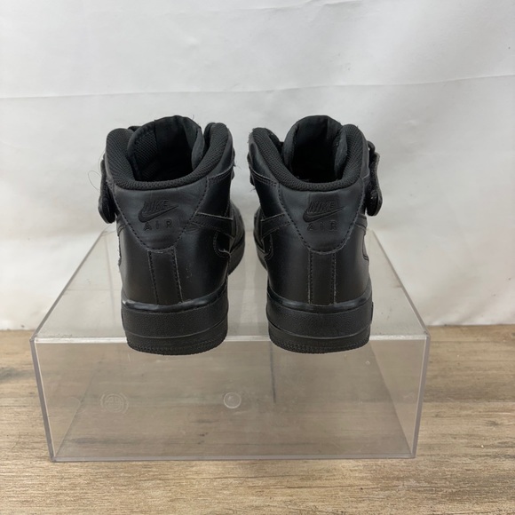 Nike Air Force 1 Mid Triple Black Sneakers, Youth 6.5 Woman’s 8 CW2289-001 - Picture 4 of 8